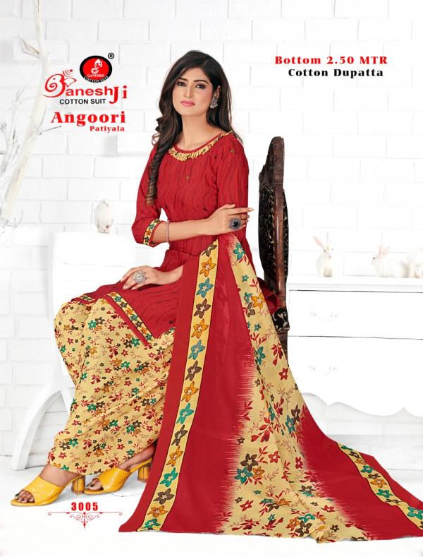 Ganeshji Angoori Patiyala Vol-3 Cotton Designer Patiyala Dress Material